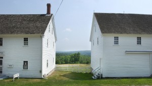 Staff Photo by John Ewing, Wednesday, August 10, 2005: The buildings and lands owned by the Society of Shakers at Sabbathday Lake in New Gloucester will be preserved in perpituity in an agreement to put historic and conservation easements on the 200 year old site.