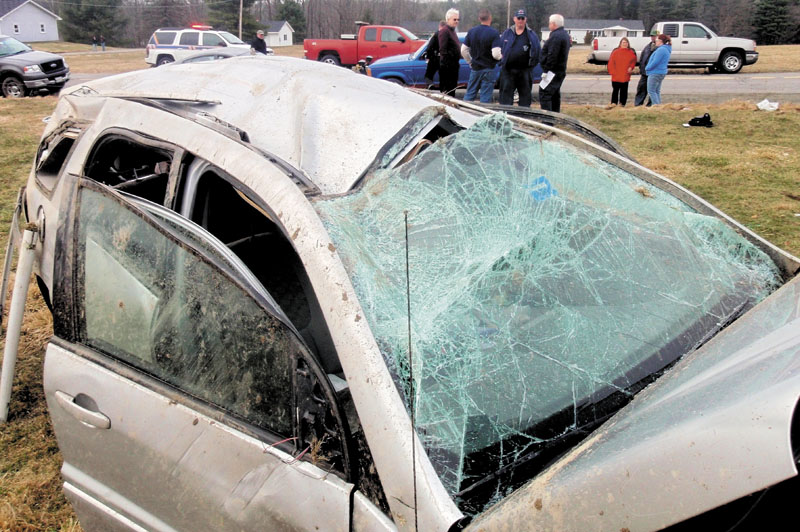 Five young people were injured Monday when a 2005 Chevrolet Equinox, traveling 85 mph in a 45 mph zone on Garland Road in Winslow, went off the road and rolled over three times. The 16-year-old driver on Tuesday was charged with driving to endanger and ticketed for violating his new license restrictions.