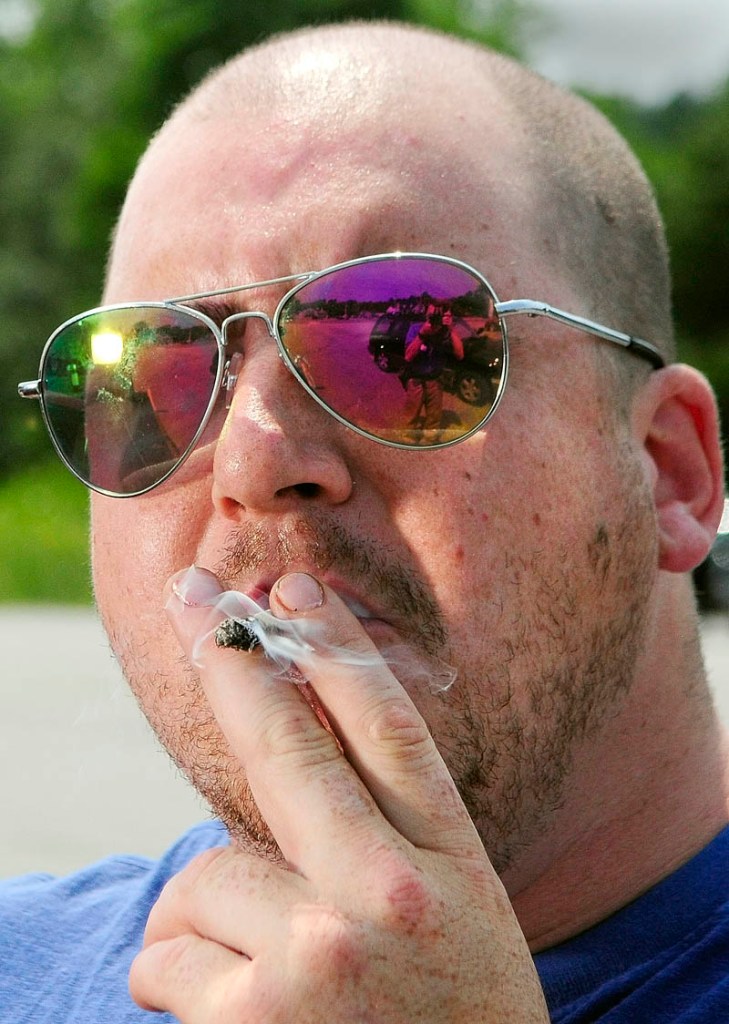 TREATMENT: Ryan Begin, of Jackman, uses marijuana for medicinal purposes. He buys his medicine in the form of buds and a liquid tincture from a caregiver.