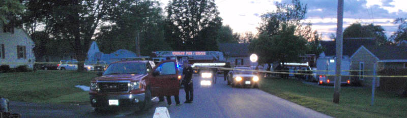 AT THE SCENE: Marie Street in Winslow, where Sarah Gordon, 30, was shot by her 32-year-old husband Nathaniel Gordon the night of June 6.