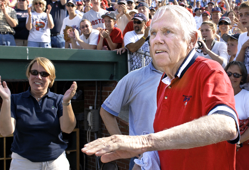 PIONEER: Portland Sea Dogs owner Dan Burke celebrates his team’s first Eastern League title in this 2006 photo. Burke died Wednesday from complications of diabetes. He was 82.