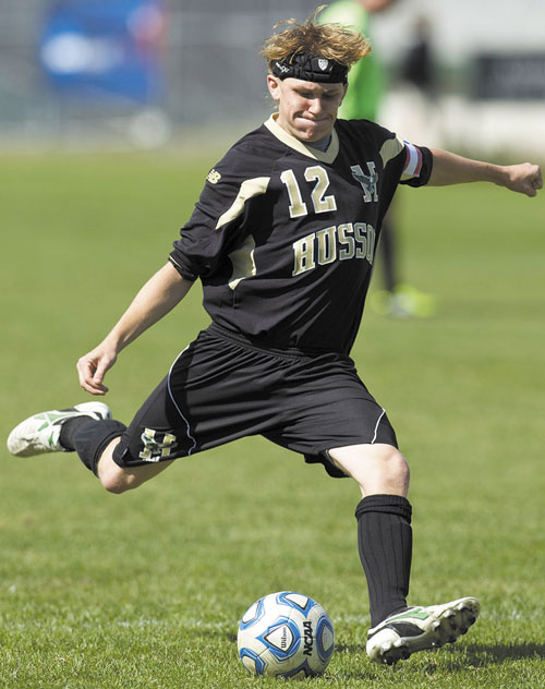 FULL FORCE: Messalonskee graduate Chris DelGiudice is a sophomore tri-captain at Husson University.