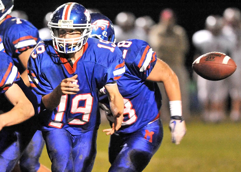 MAKING A DIFFERENCE: Quarterback Travis St. Pierre has completed 66.2 percent of his passes (43 of 66) for 854 yards and nine touchdowns this season for a Messalonskee team that is 6-2 heading into its regular season finale against Lawrence. The Eagles have qualified for a berth in the Pine Tree Conference Class A playoffs.