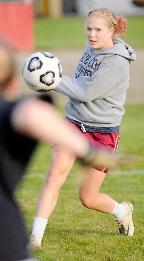 FOCUSED ON WINNING: Richmond’s Sadie Gosse has 12 goals and 21 assists this season. The Bobcats will face Van Buren in Saturday’s Class D state championship at 1 p.m. at Falmouth High School.