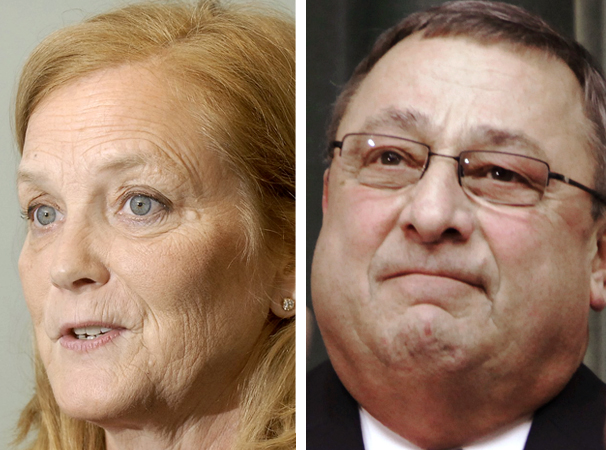 U.S. Rep. Chellie Pingree and Gov. Paul LePage.