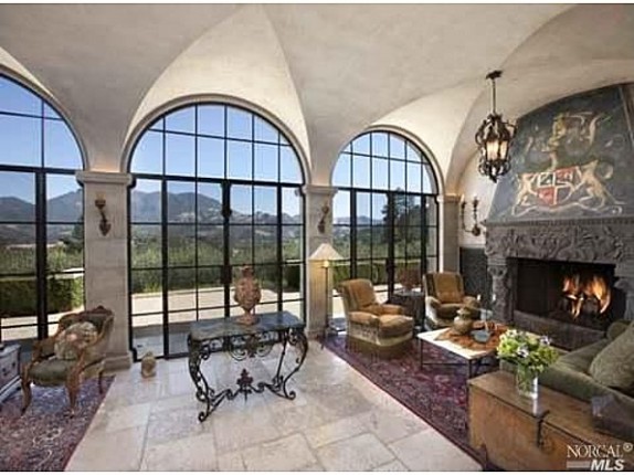 The living area of Joe Montana's home.