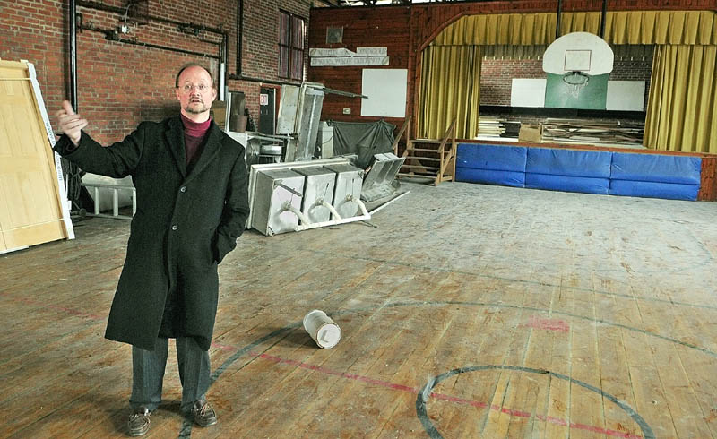 David Kinglsey, president of Maine Senior Care LLC., has plans to develop the former Shedlon Street School in Farmingdale.