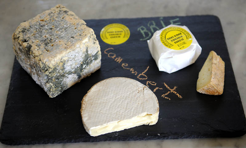 A variety of cheeses created at Barbara Skapa's farm in Mount Vernon include, from top left, Blue; top right, Brie; right, Reblochon; bottom left, Camembert. Some of the cheese will be served at a fundraiser for President Barack Obama.