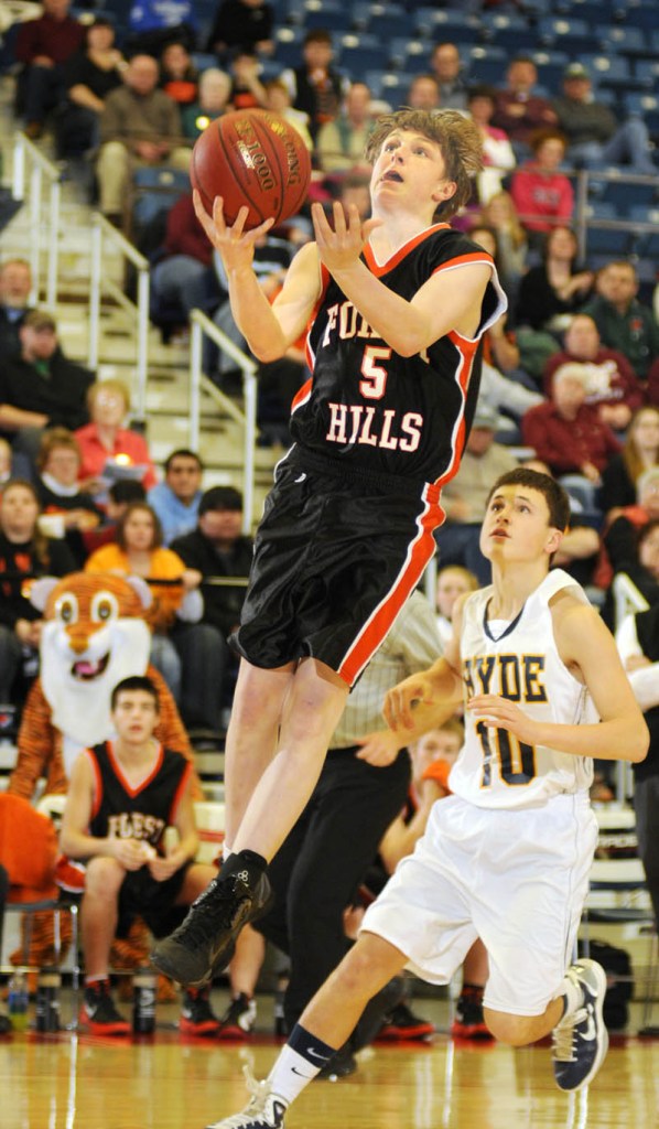 PITCHING IN: Forest Hills freshman forward Ryan Petrin is averaging 6.3 point per game for the Tigers, who will play in the Class D state champions Saturday at the Augusta Civic Center.