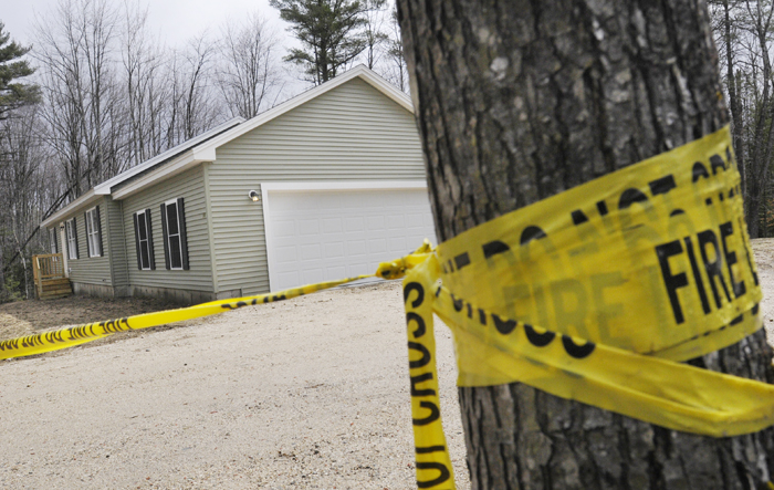 The house at 56 Dingley Spring Road in Gorham where fire investigators say a fire was set in a rear wall on Wednesday.