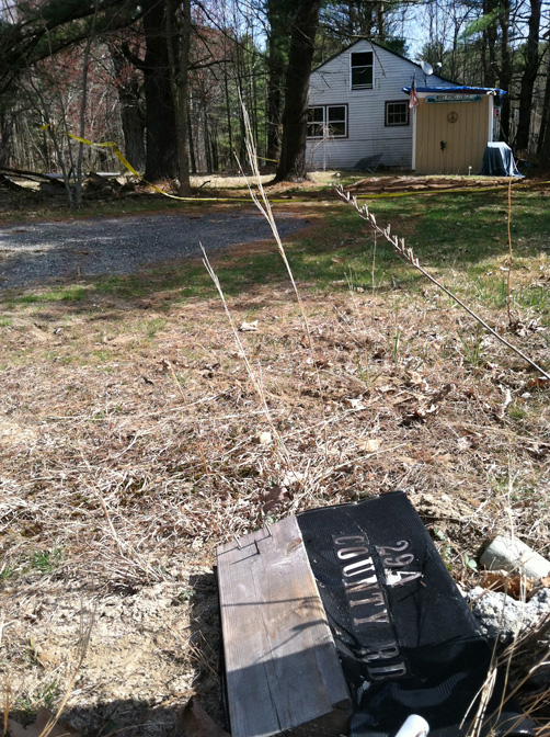 Another view of the home at 294 County Road, where a fire broke out this morning.