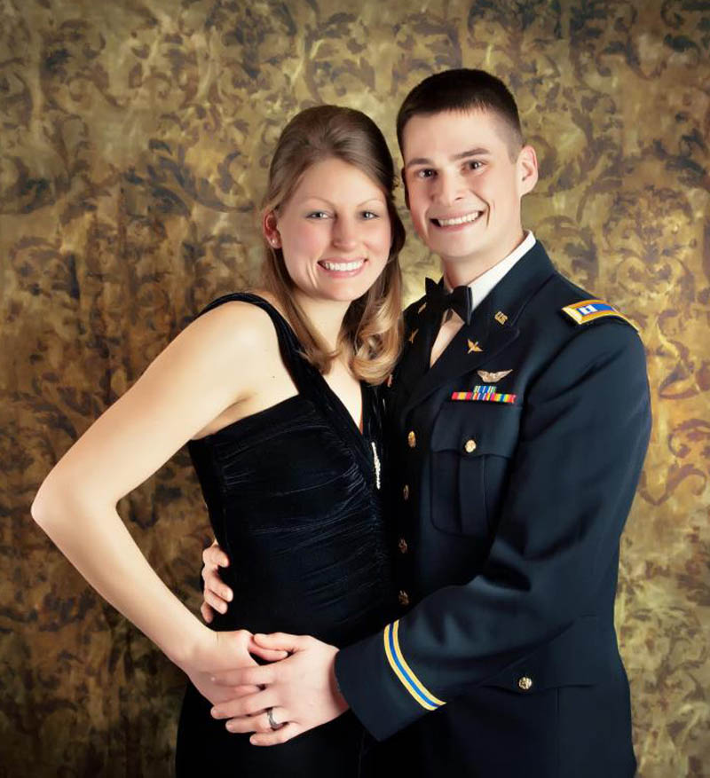 SOLDIER: Army Capt. Jay Brainard, killed in Afghanistan on Monday, and his wife Emily in a photo from her Facebook page.