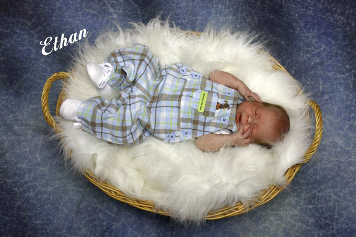 Two-month-old Ethan Henderson died Tuesday from brain injuries he sustained in an assault Saturday at his home in Arundel.