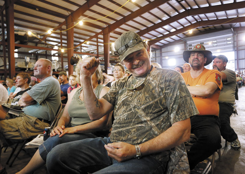 A good day: The Moose Calling World Championships and Moose Lottery was held in Oquossoc on Saturday.