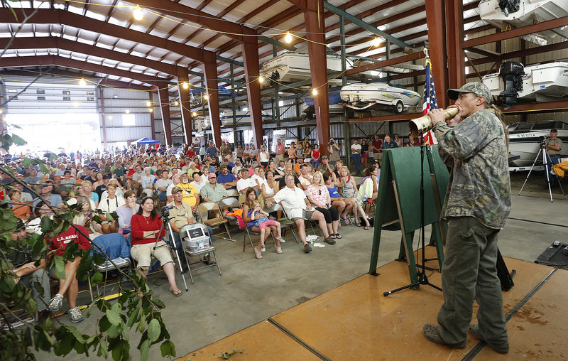 A good day: The Moose Calling World Championships and Moose Lottery was held in Oquossoc on Saturday.