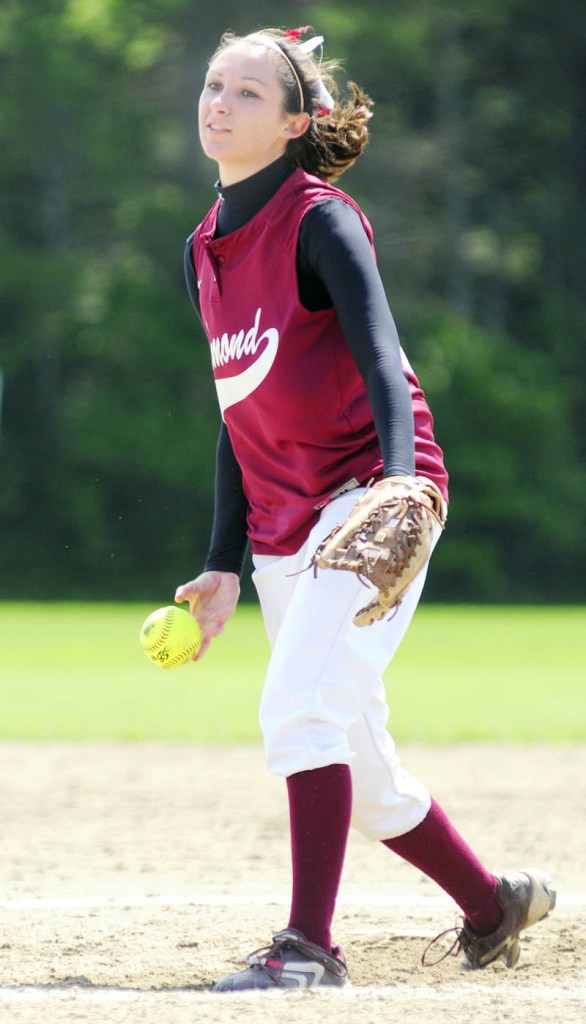 Richmond pitcher Leandra Martin delivers a pitch during the Bobcats' 7-1 win in the Western D regional semifinals Friday in Richmond.