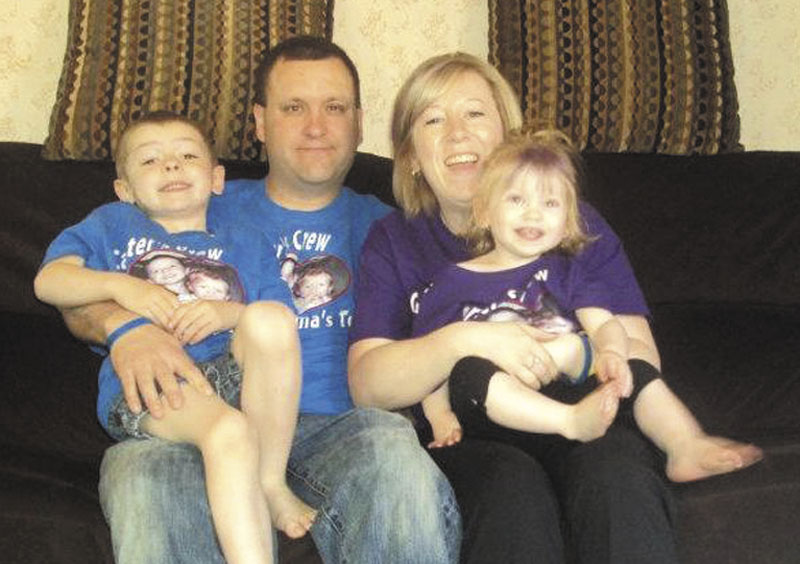 Carter, 4, and Emma, 21 months, and their parents, Lynn and Josh Blanche, of Augusta, will be beneficiaries of a Cystic fibrosis benefit today. Emma was diagnosed with cystic fibrosis when she was 8 days old and Carter was diagnosed at 13 months.