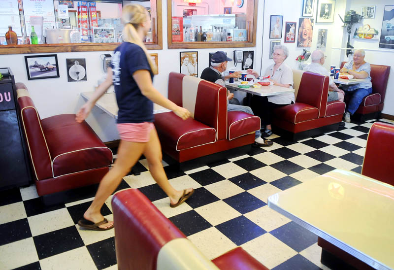 BIG BOOTH: The booths at Fast Eddie's Drive-In, in Winthrop, were used on the set of the HBO movie "Empire Falls."
