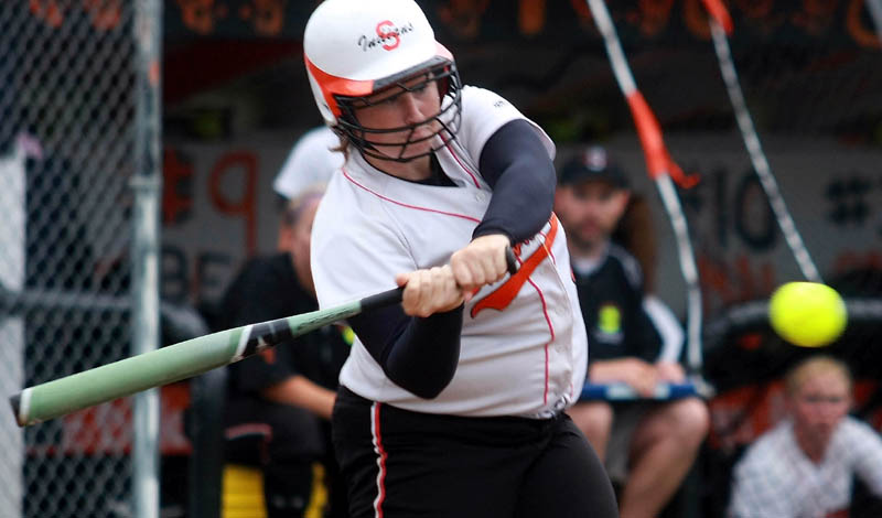 Photo by Jeff Pouland Skowhegan Area High School's Anna Lorette during a game against Mt. Ararat High School in 2010.
