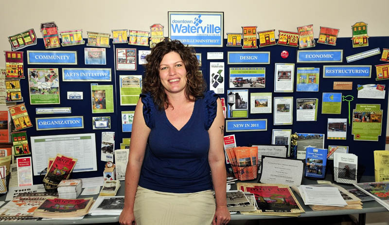 Shannon Haines, executive director of Waterville Main Street, at her office on Monday. Haines will leave her post this fall.