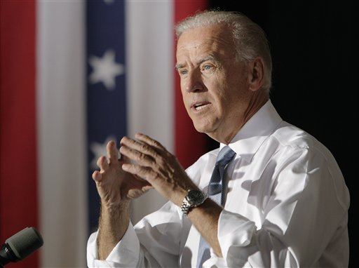 FILE - In this July 19, 2012 file photo, Vice President Joe Biden campaigns at the Plumbers & Pipefitters Local Union 189 in Columbus, Ohio. In May, after Joe Biden tripped up his boss by voicing support for same-sex marriage while the president remained on the fence, there was speculation about whether the remarks were spontaneous or deliberate. But to those who know Biden, there was no doubt. He was just speaking his mind. (AP Photo/Jay LaPrete, File)