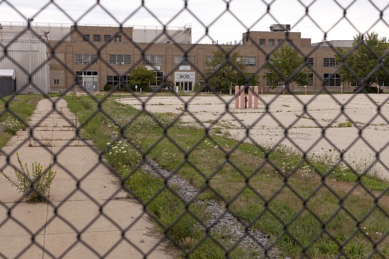 This photo taken Sunday, Aug. 12, 2012, shows the closed down General Motors plant in Janesville, Wis., hometown of U.S. Rep. Paul Ryan. A defining question of the campaign Ryan joined this week as the Republican Party's vice presidential nominee just might be what comes next for places like Janesville. (AP Photo/Andy Manis)