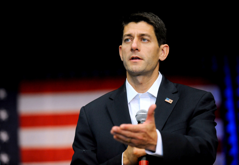 Republican vice presidential candidate Rep. Paul Ryan, R-Wis., answers questions at a campaign event at Partnership for Defense Innovation in Fayetteville, N.C., on Thursday. After Republican presidential candidate Mitt Romney announced the Ryan pick Aug. 11, Gallup's first poll found that the ticket had gained 1 percentage point.