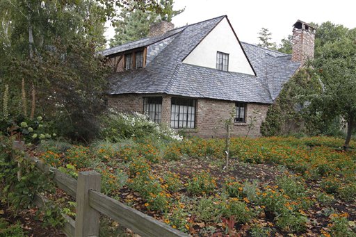 An Oct. 5, 2011, photo shows Apple founder Steve Jobs' home in Palo Alto, Calif.
