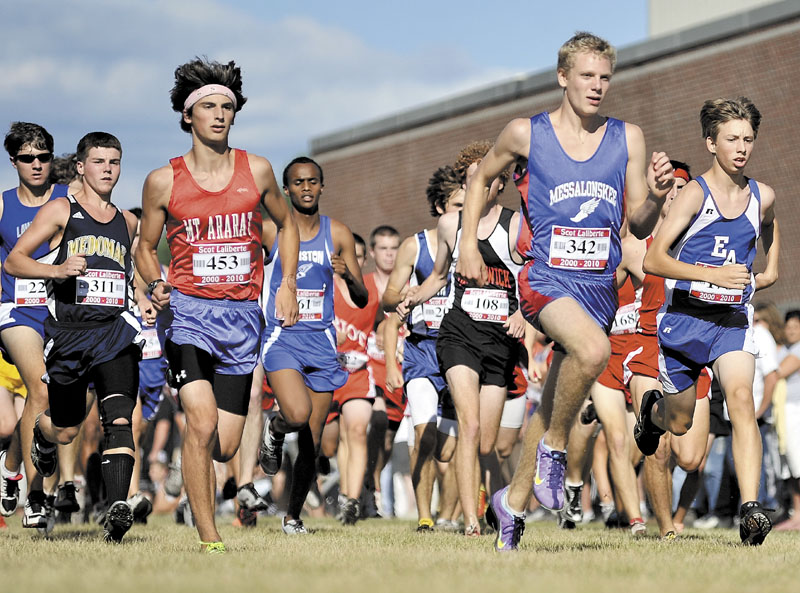 Runners take off at the start of the Scot Laliberte Invitational last season.