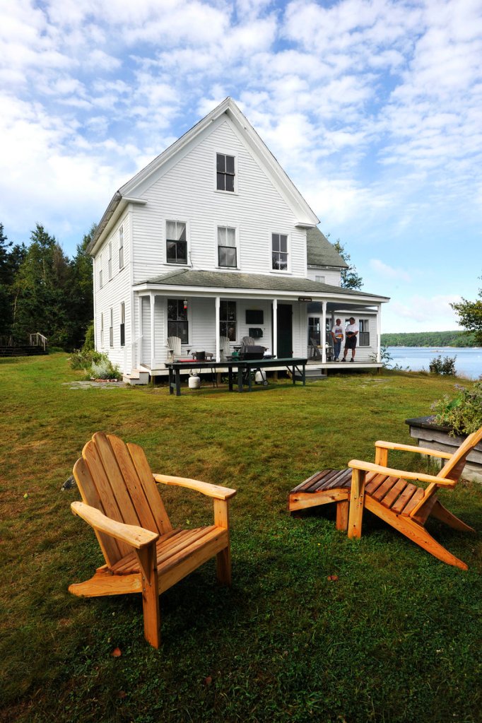 Hog Island Camp began in 1936 as an Audubon nature camp and features a number of buildings, including “The Bridge,” which includes the kitchen and dining room for campers.