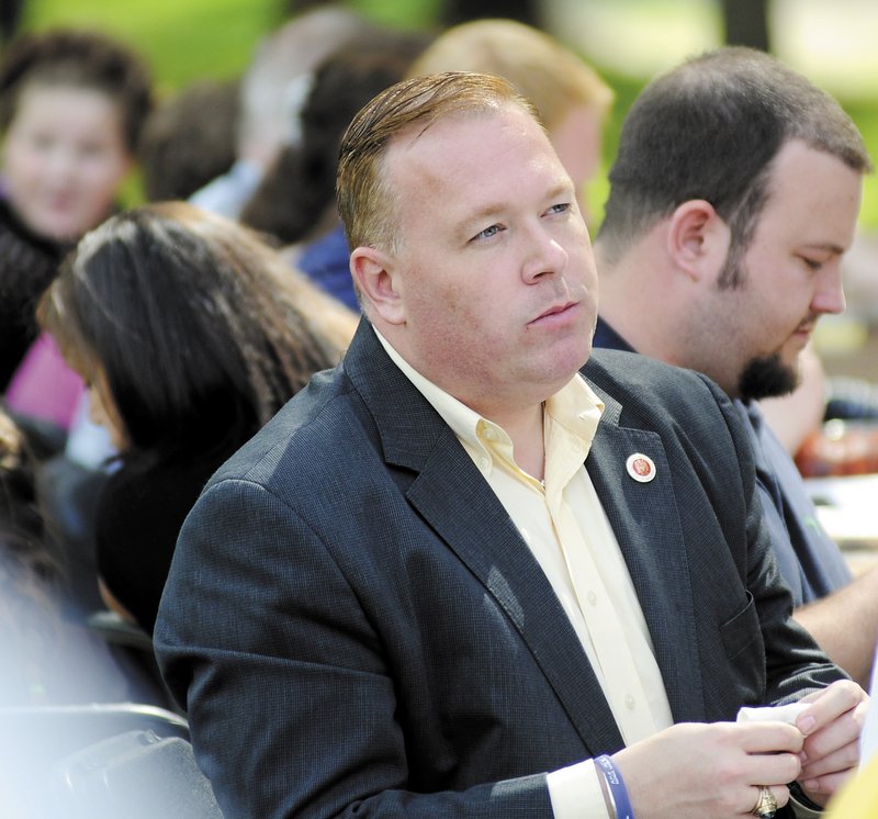 New York City Councilman Dan Halloran listens Sunday at the Liberty Caucus' third annual Calvin Coolidge Clambake.