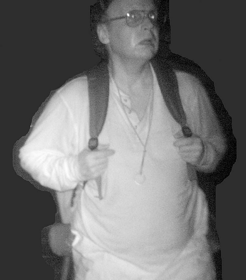 Police are seeking the public's help in identify the man burglarizing a building in this surveillance camera photo. The photo was taken in August in the Belgrade, Rome and Smithfield area, but police are not specifying the town. State police asked the public to call 624-7076 if they have information about the man.