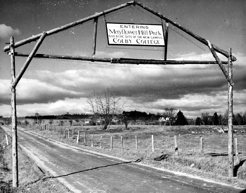 Colby College's new campus on Mayflower Hill in Waterville in the 1930s.