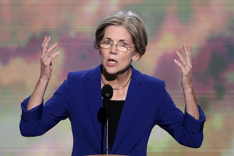 Senate candidate from Massachusetts Elizabeth Warren addresses the Democratic National Convention in Charlotte, N.C., on Wednesday, Sept. 5, 2012. (AP Photo/J. Scott Applewhite)