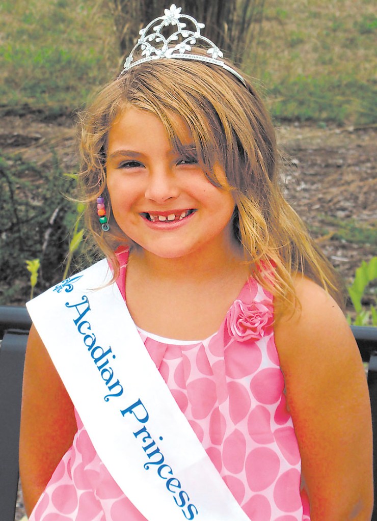 Ailie Rancourt-Thomas, Acadian Princess for the upcoming Franco-American Family Festival.