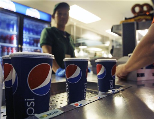 Soft drinks are served during a baseball game between the New York Mets and the Washington Nationals in New York.