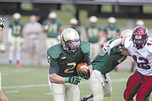 COMING THROUGH: Kents Hill graduate Ryan Dorso has 322 rushing yards and has caught four passes for 69 more yards. He also has two touchdowns.