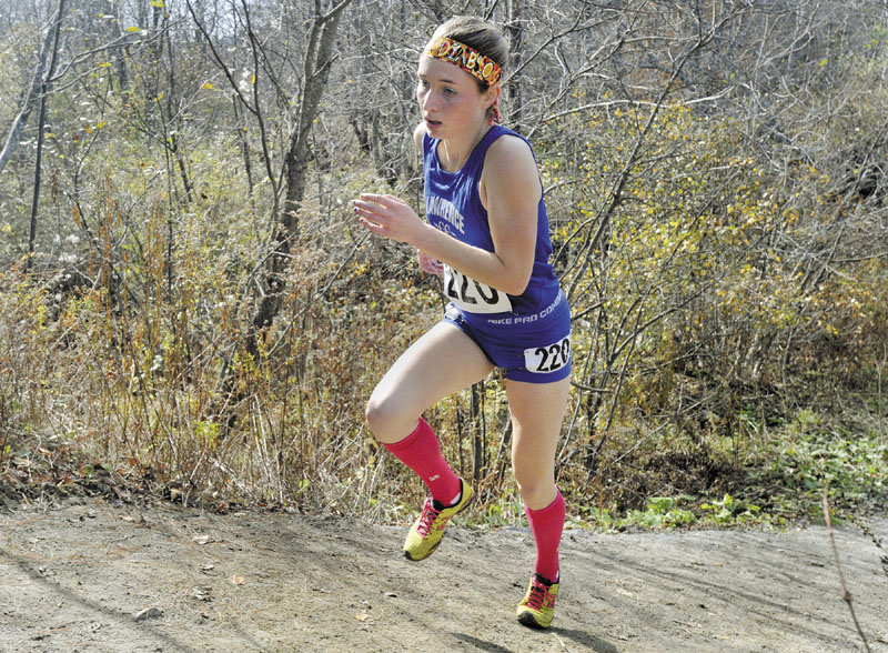 Lawrence High School's Erzsebet Nagy won the Class A state title Saturday at Troy Howard Middle School in Belfast.