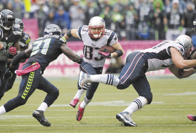 GAME FACE: Wes Welker and the New England Patriots face their AFC East rivals, the New York Jets, at 4:25 today in Foxborough, Mass.