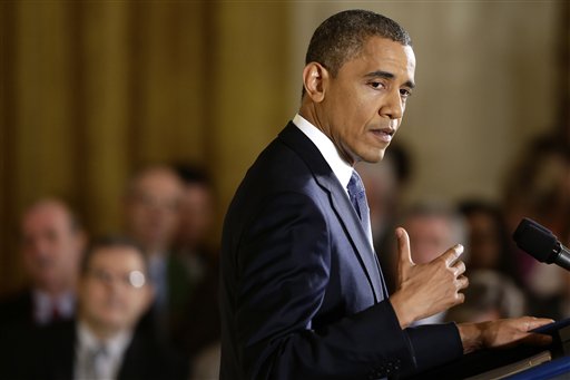 President Barack Obama gestures as he answers a question during a news conference in the East Room of the White House in Washington, Wednesday, Nov. 14, 2012. (AP Photo/Charles Dharapak)