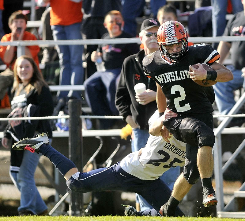 Joseph Hopkins and the Winslow High School football team face Dirigo in the Campbell Conference Class C title game this afternoon at Poulin Field in Winslow.