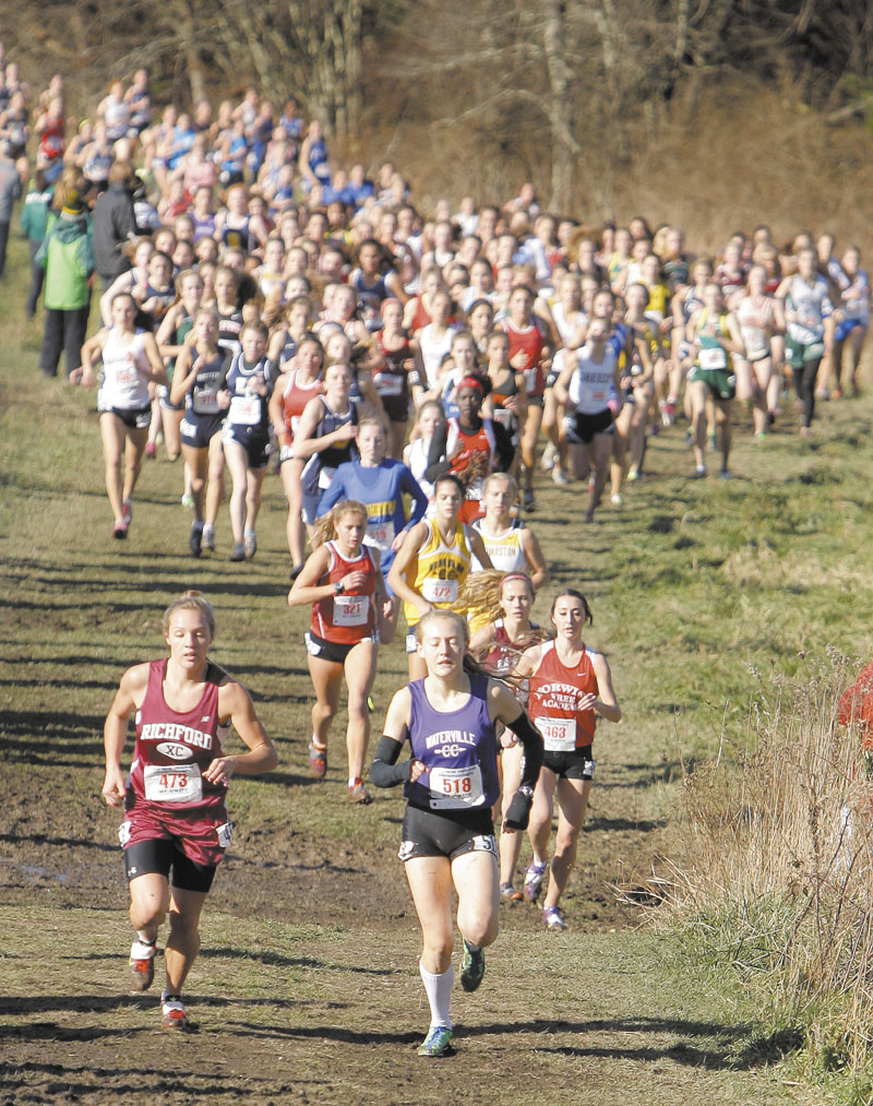LEADING THE PACK: Bethanie Brown of Waterville, front, made a verbal commitment to attend the University of Connecticut.