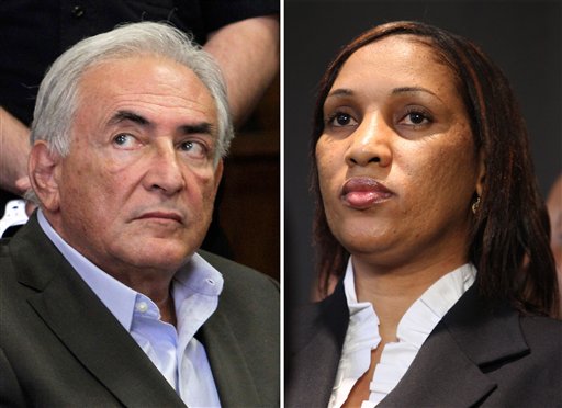 Dominique Strauss-Kahn and Nafissatou Diallo.