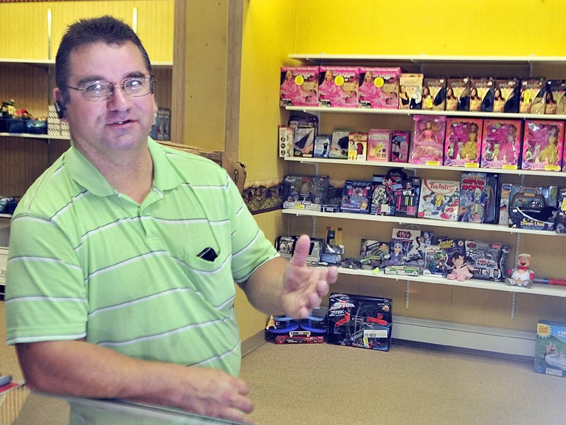 Charles Bragdon recently opened Treasures and Trinkets Discount Store on Water Street in Gardiner.