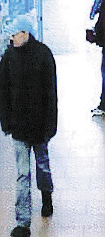 The man police say robbed the pharmacy at the Augusta Walmart Monday afternoon is seen in a still image from the store’s video surveillance.