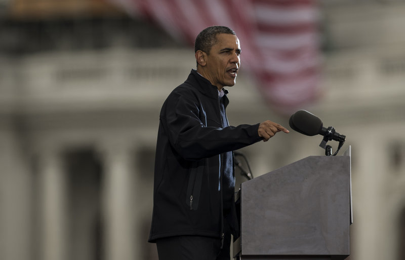 President Obama campaigns in Madison, Wis.