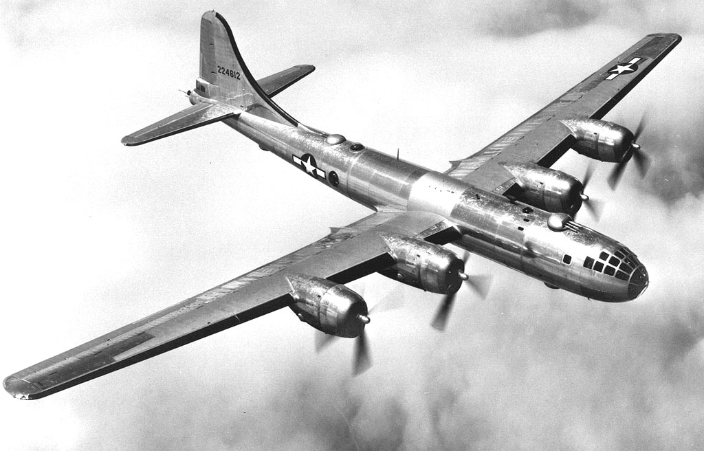 A B-29 Superfortress aircraft, similar to the one in which Bill Joseph served in the Pacific theater of World War II.
