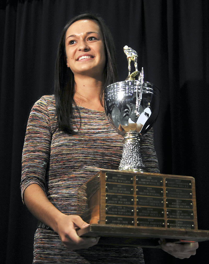 HONORED: Messalonskee High School’s Kristy Bernatchez finished her high school field hockey career with 70 goals and 31 assists.