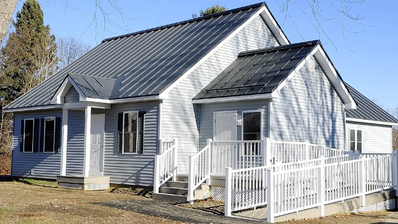 This is an exterior view of the new Belgrade Library, taken on Thursday, at 124 Depot Road in Belgrade. The new building is scheduled to open Dec. 18.