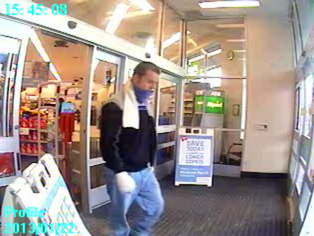 A surveillance photo from the Walgreens pharmacy on Water Street shows Anthony Post, 19, of Lewiston, who allegedly "chickened out" of an attempted robbery there on Tuesday, according to an FBI agent. That same agent claimed in a court affidavit that Post's mother turned him in to police, after seeing surveillance photos.